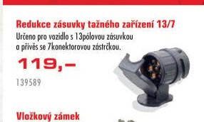 Redukce zásuvky tažného zařízení 13/7 - UNI HOBBY akcniletaky.com