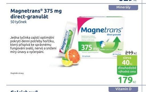 Magnetrans 375 mg direct-granulát 50 tyčinek