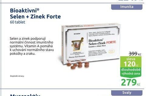 Bioaktivní Selen + Zinek Forte 60 tablet