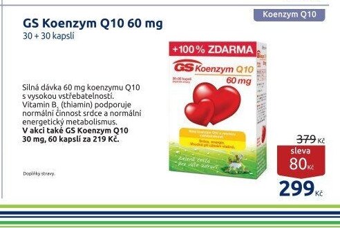 GS Koenzym Q10 60 mg 30 + 30 kapslí