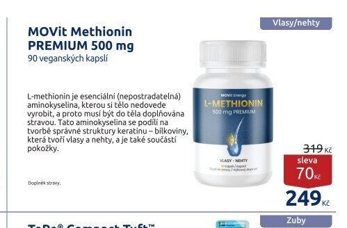 MOVIT Methionin PREMIUM 500 mg