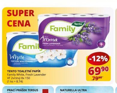 Tento toaletní papír Family White, Fresh Lavender