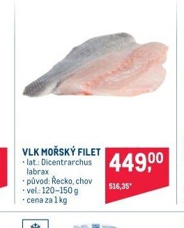 Vlk mořský filet