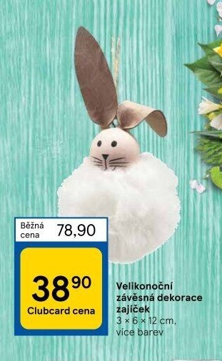 Velikonoční závěsná dekorace zajíček