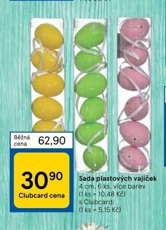 Sada plastových vajíček