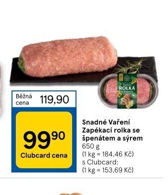 Snadné Vaření Zapékací rolka se špenáem a sýrem