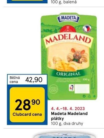 Madeta Madeland plátky
