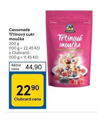 Cassonade Třtinový cukr moučka