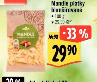 Albert Mandle plátky blanšírované
