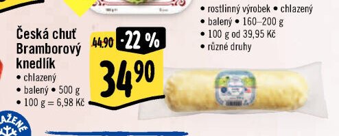 Česká chuť Bramborový knedlík