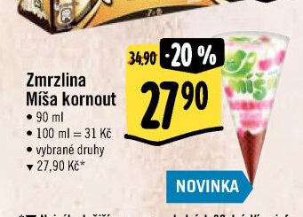 Zmrzlina Míša kornout