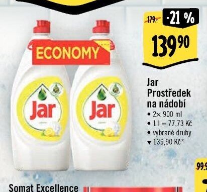 Jar Prostředek na nádobí 2x 900 ml