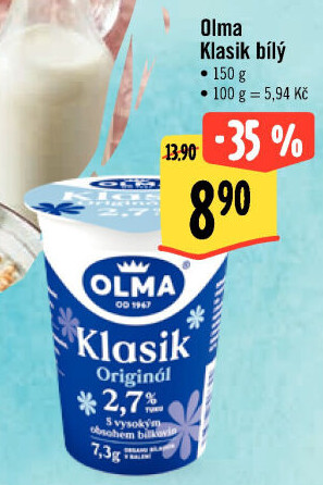 Bílý jogurt Klasik Olma
