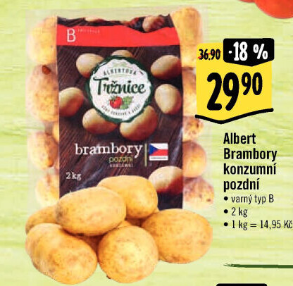 Brambory konzumní pozdní Albert