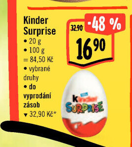Čokoládové vajíčko s překvapením Kinder Surprise