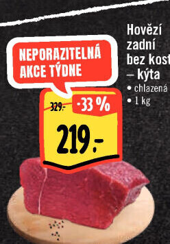 Hovězí kýta zadní bez kosti