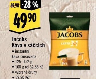Instantní kávy porcované Jacobs