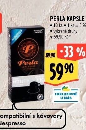 Kapsle Nespresso AH Perla