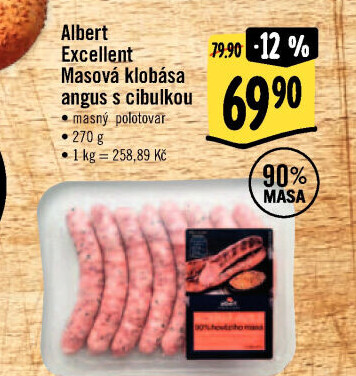 Klobása Angus s cibulkouAlbert Excellent
