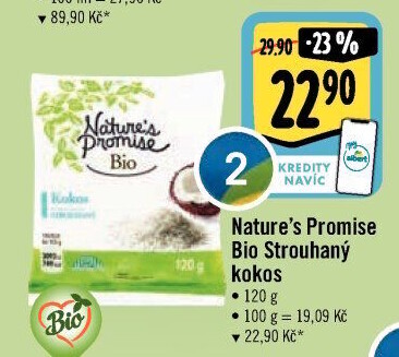 Kokos strouhaný bio Nature'