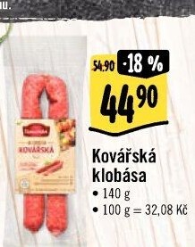 Kovářská klobása Albertovo uzenářství