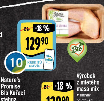 Kuřecí stehna bio Nature'