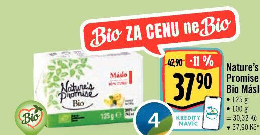 Máslo bio Nature'