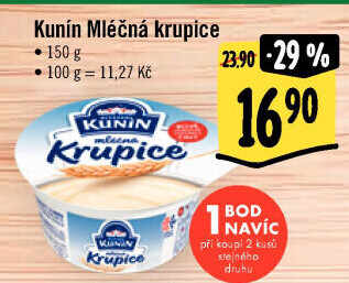 Mléčná krupice Kunín