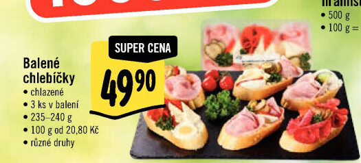 Obložený chlebíček