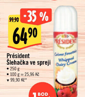 Šlehačka ve spreji Président