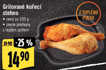 Stehno kuřecí grilované