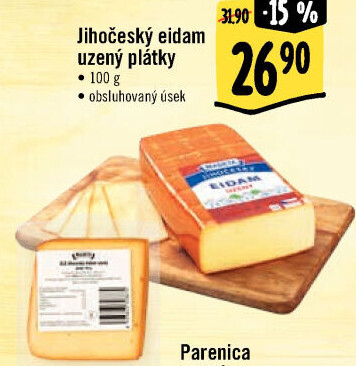 Sýr Eidam uzený 44% Jihočeský Madeta