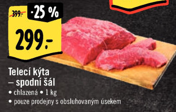 Telecí kýta spodní šál