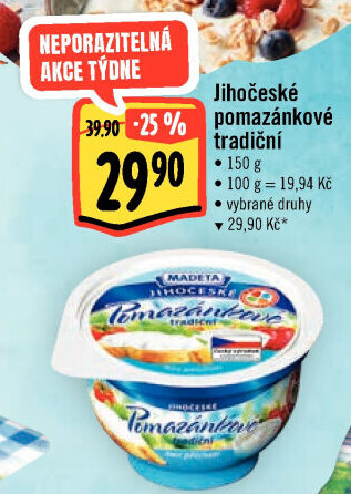 Tradiční pomazánkové Jihočeské Madeta