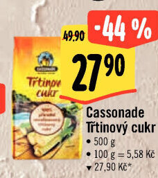 Třtinový cukr Cassonade