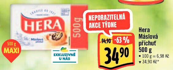 Tuk s máslovou příchutí Hera