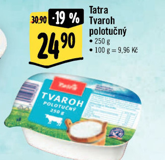 Tvaroh polotučný 3,5% Tatra