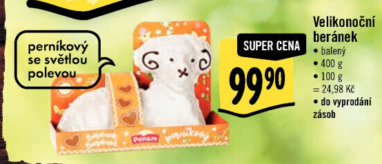 Velikonoční beránek perníkový Penam