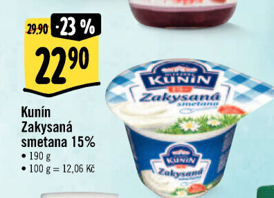 Zakysaná smetana Kunín 15%