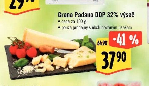 Grana Padano DOP 32% výseč