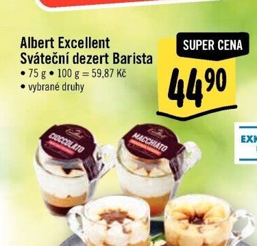 Albert Excellent Sváteční dezert Barista