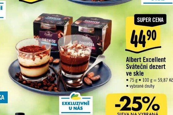 Albert Excellent Sváteční dezert ve skle