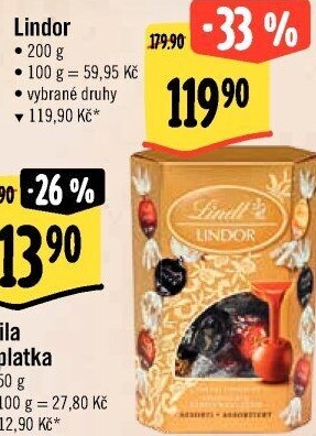 Bonboniéra Pralinky Lindor Lindt