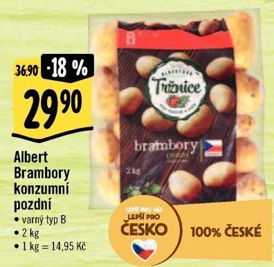 Brambory konzumní pozdní Albert