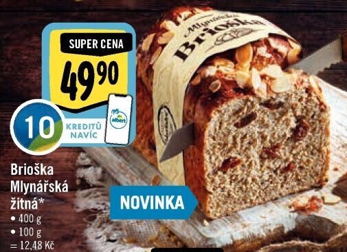 Brioška Mlynářská žitná Albert