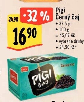 Černý Pigi čaj Jemča