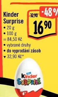 Čokoládové vajíčko s překvapením Kinder Surprise