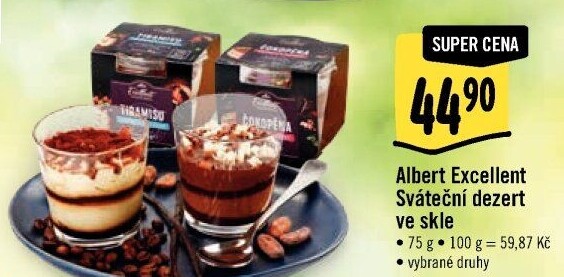 Dezert ve skle Albert Excellent