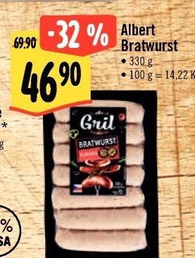 Grilovací klobása bratwurst Albert Gril