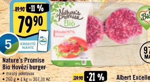 Hovězí burger Bio Nature'